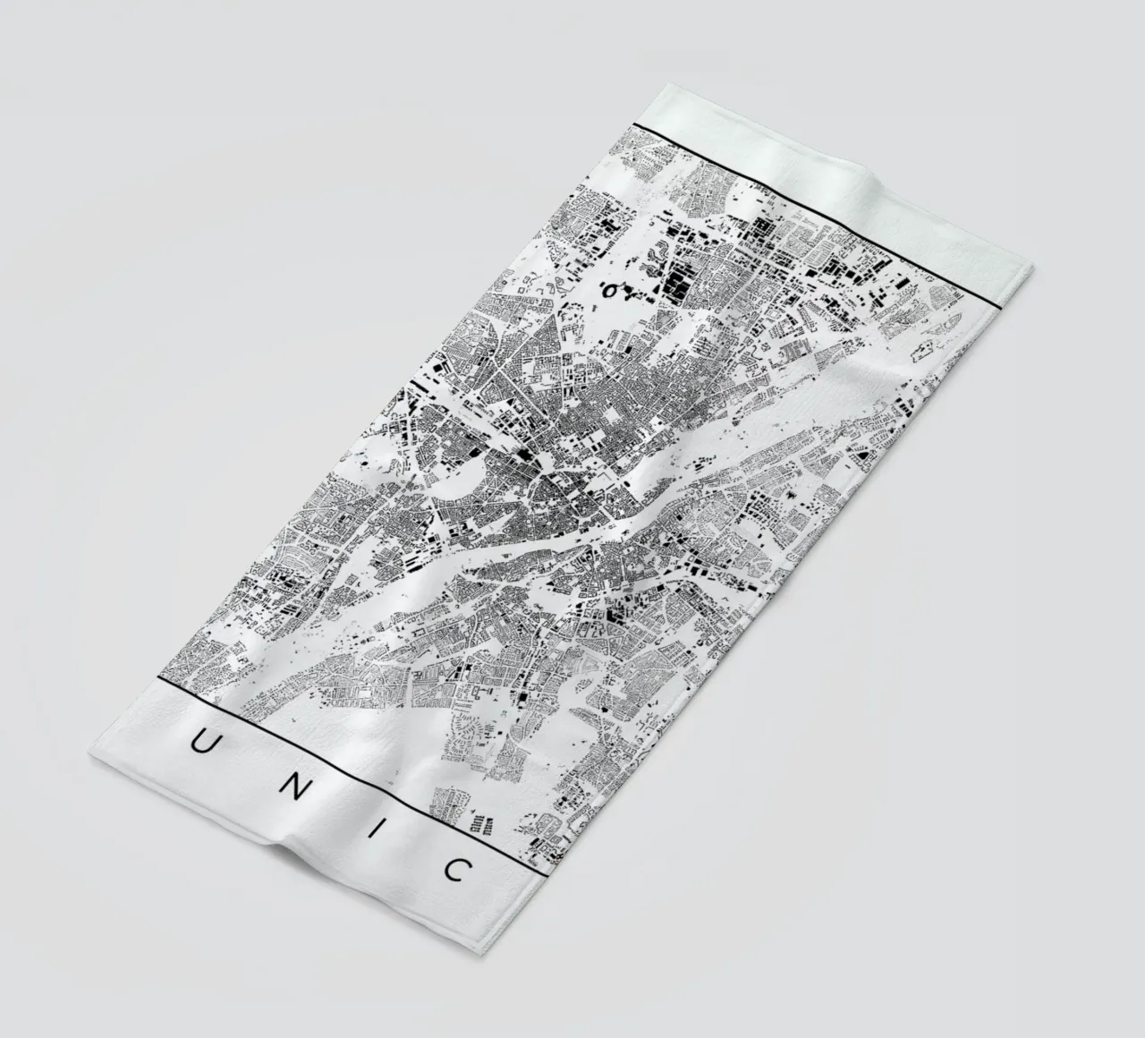 Munich Map Schwarzplan telo mare da Hubert Roguski