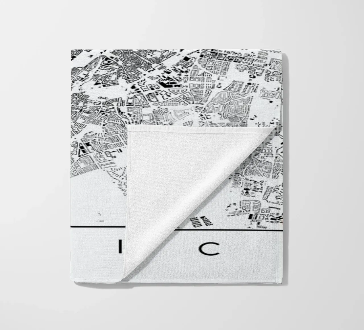 Munich Map Schwarzplan telo mare da Hubert Roguski