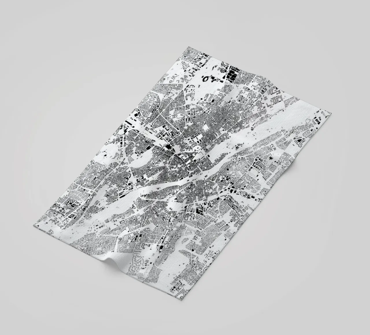 Munich Map Schwarzplan telo mare da Hubert Roguski