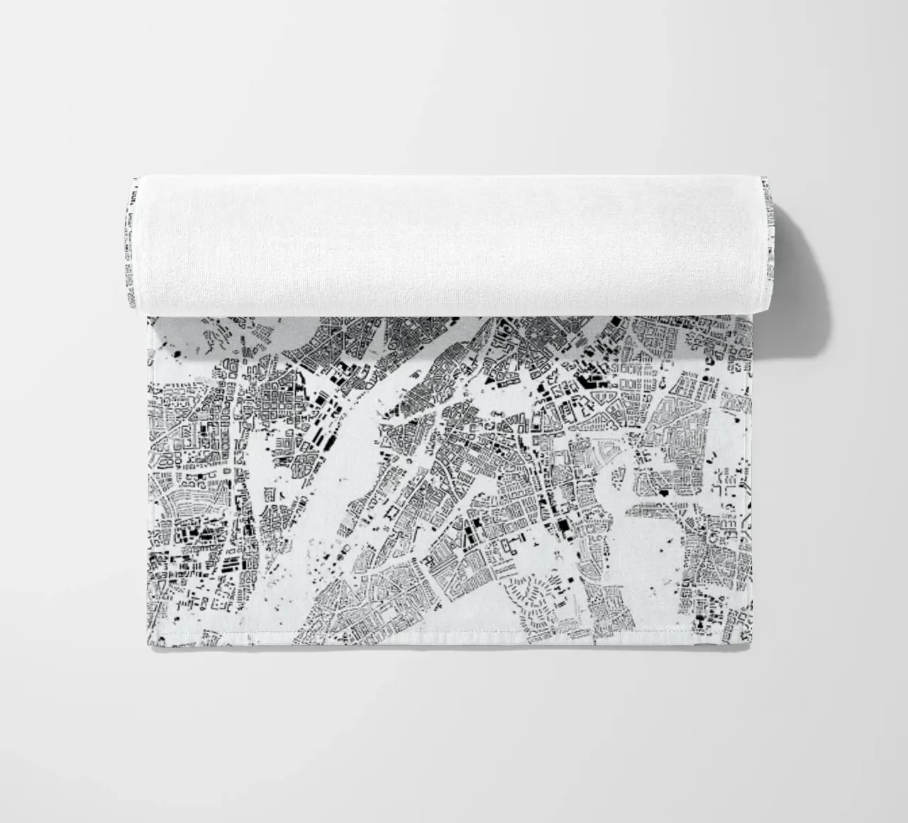 Munich Map Schwarzplan telo mare da Hubert Roguski