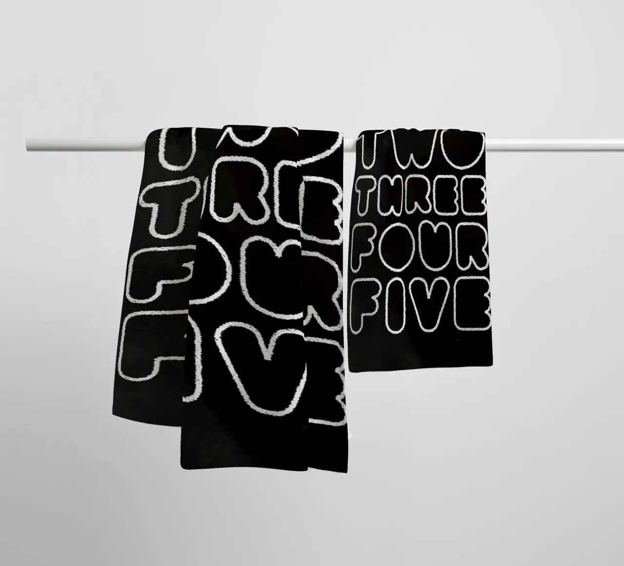 One Through Five towel by Summerchamps