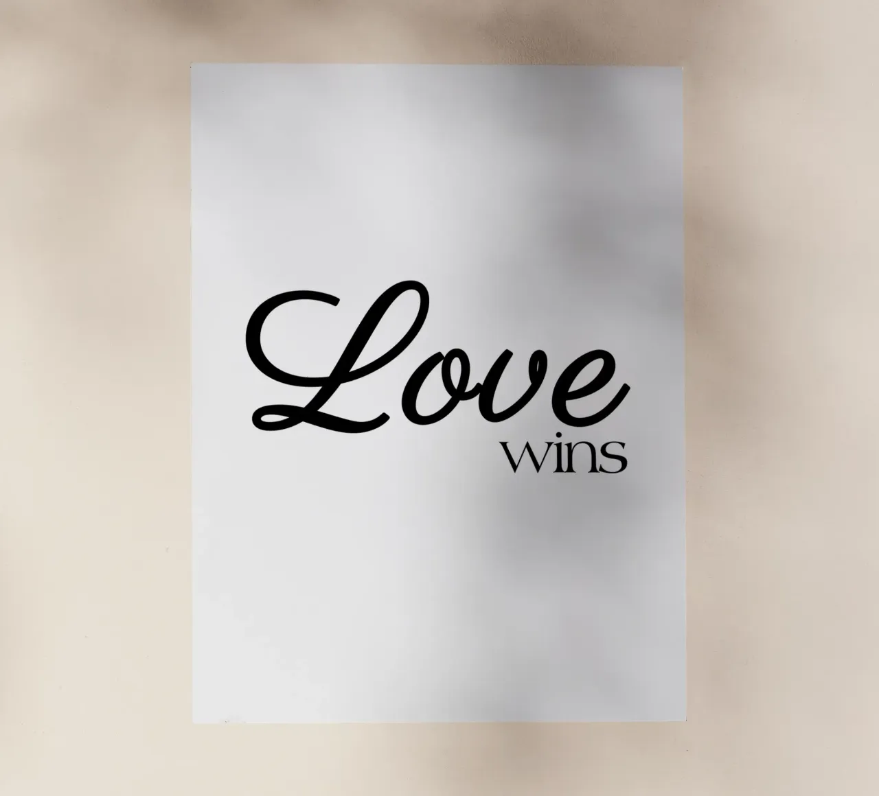 L'amore vince pellicola backlit da YV TYPOGRAPHY