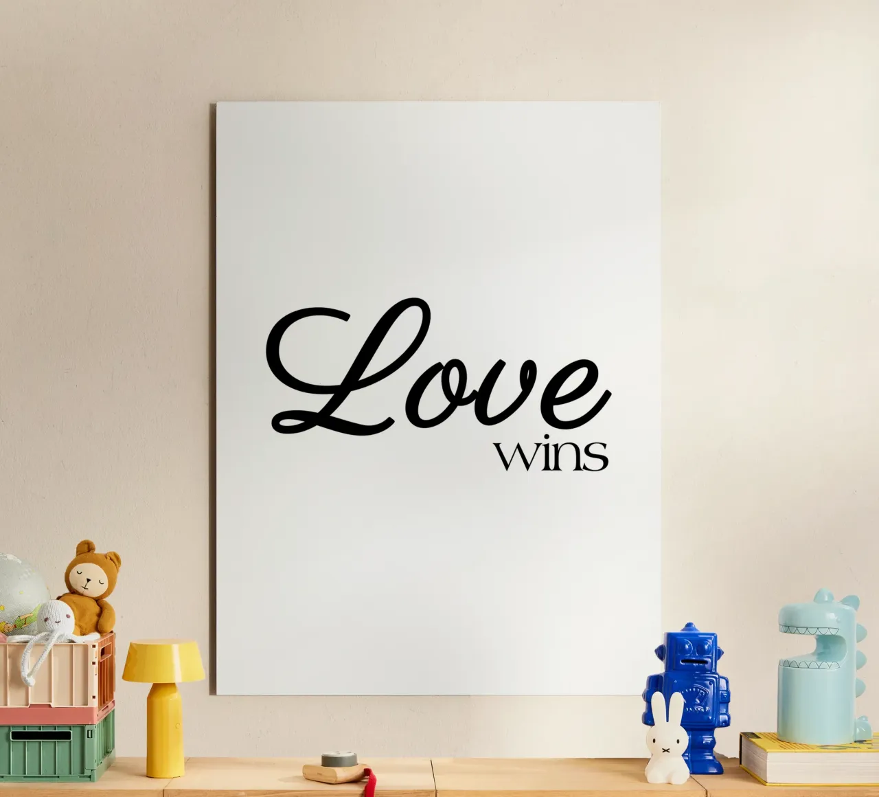 L'amore vince alluminio dibond da YV TYPOGRAPHY