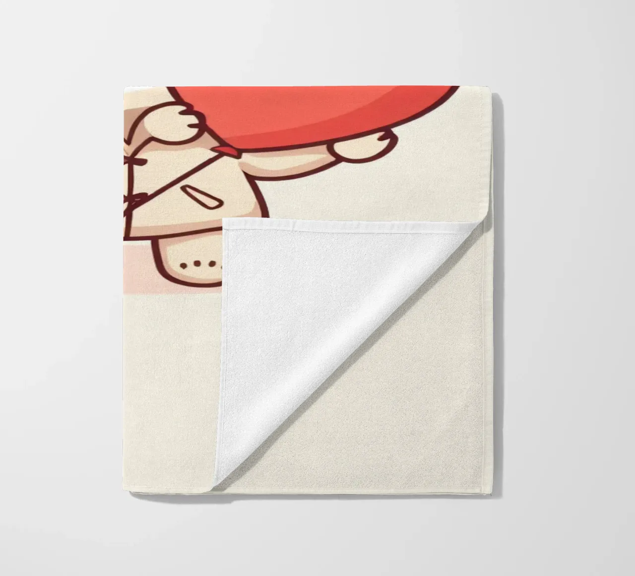 Simpatico orso che tiene in mano un cuore e dei palloncini telo mare da DesignDoodle