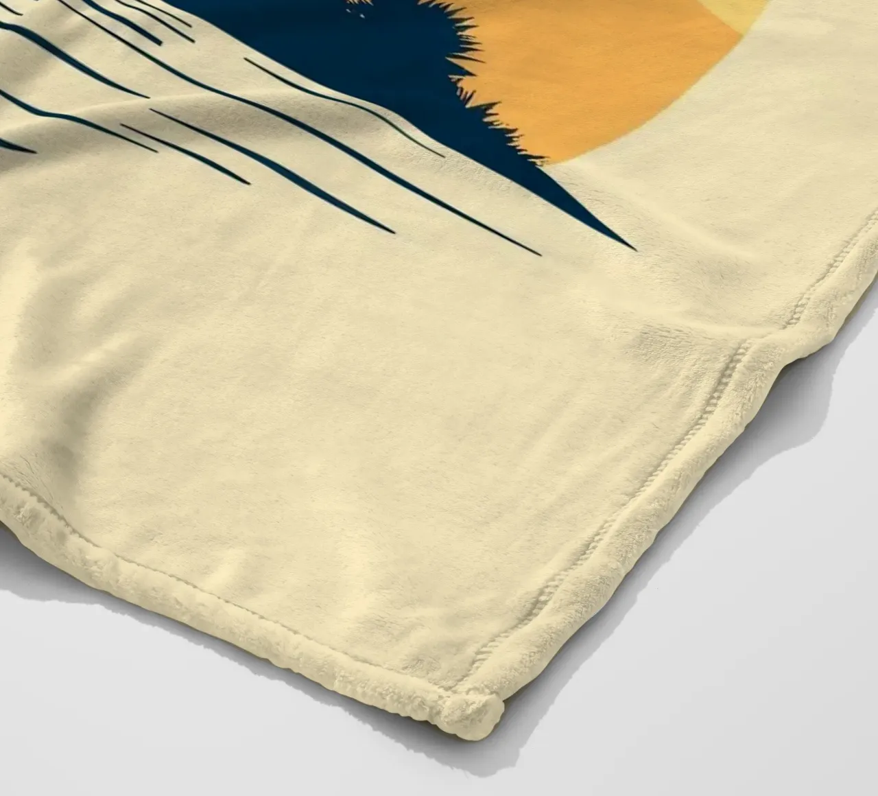 La silhouette di un mulino a vento al tramonto con un aereo in volo coperta in pile da DesignDoodle