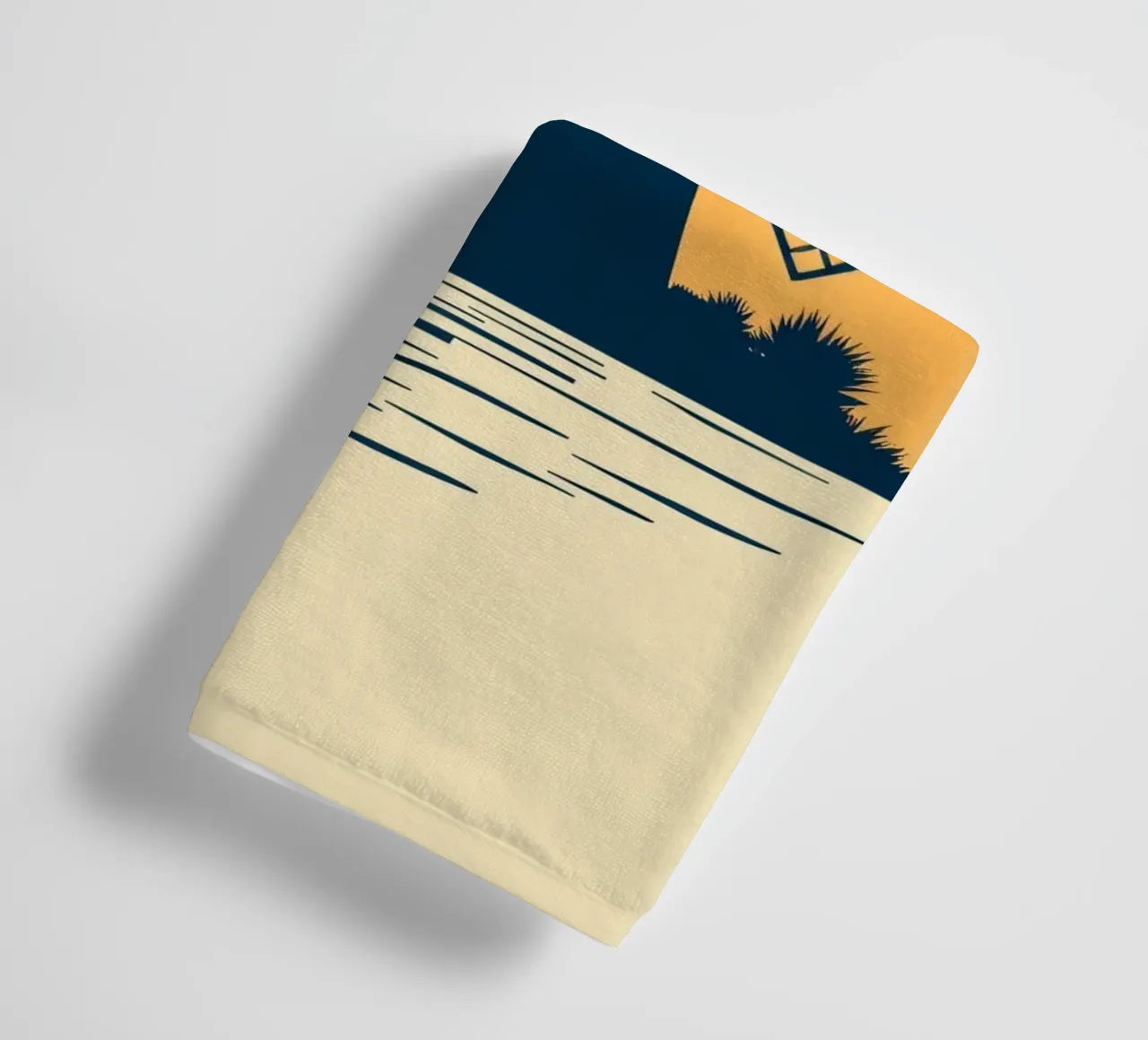A silhouette of a windmill at sunset with an airplane flying towel by DesignDoodle