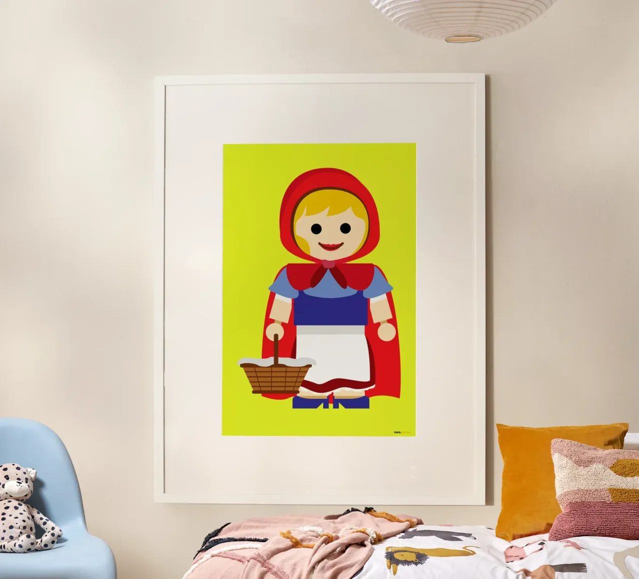 Little Red Riding Hood Toy poster con telaio in alluminio da Rafa Gomes