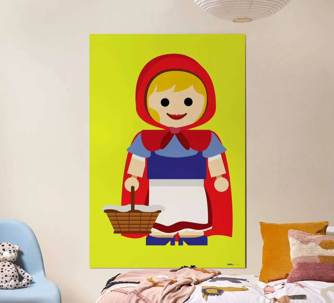 Little Red Riding Hood Toy poster con telaio in alluminio da Rafa Gomes