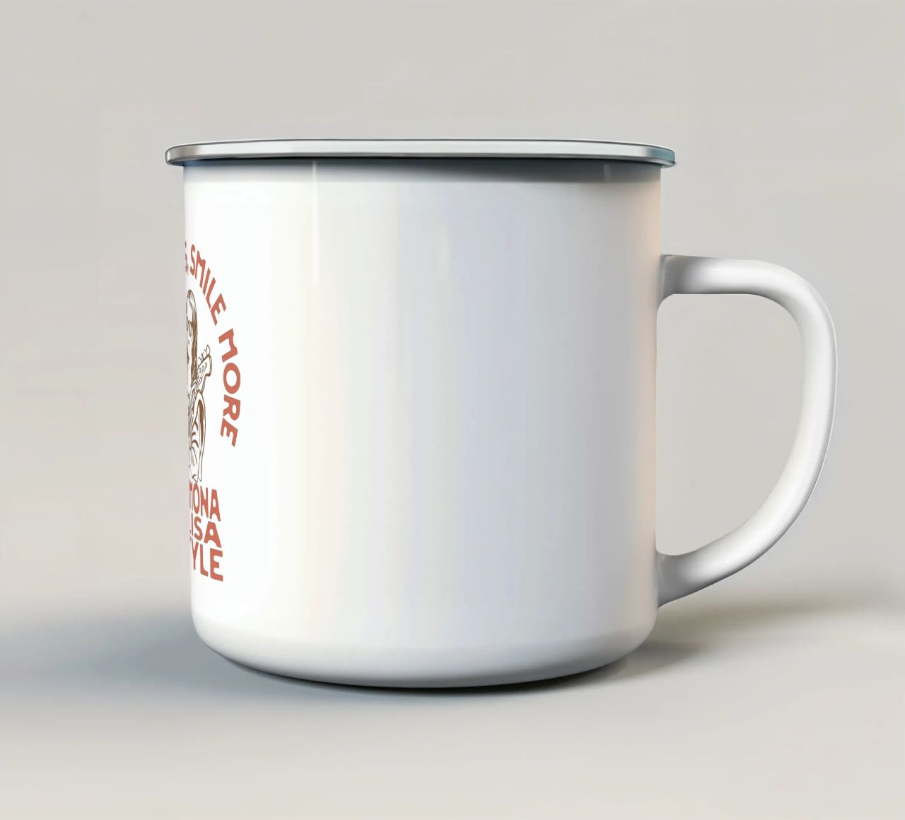 Stile Monna Lisa tazza in smalto da Gunawan Rb