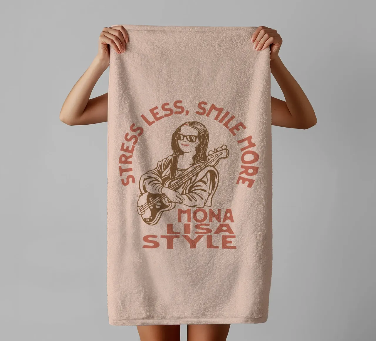 Mona Lisa Style towel by Gunawan Rb