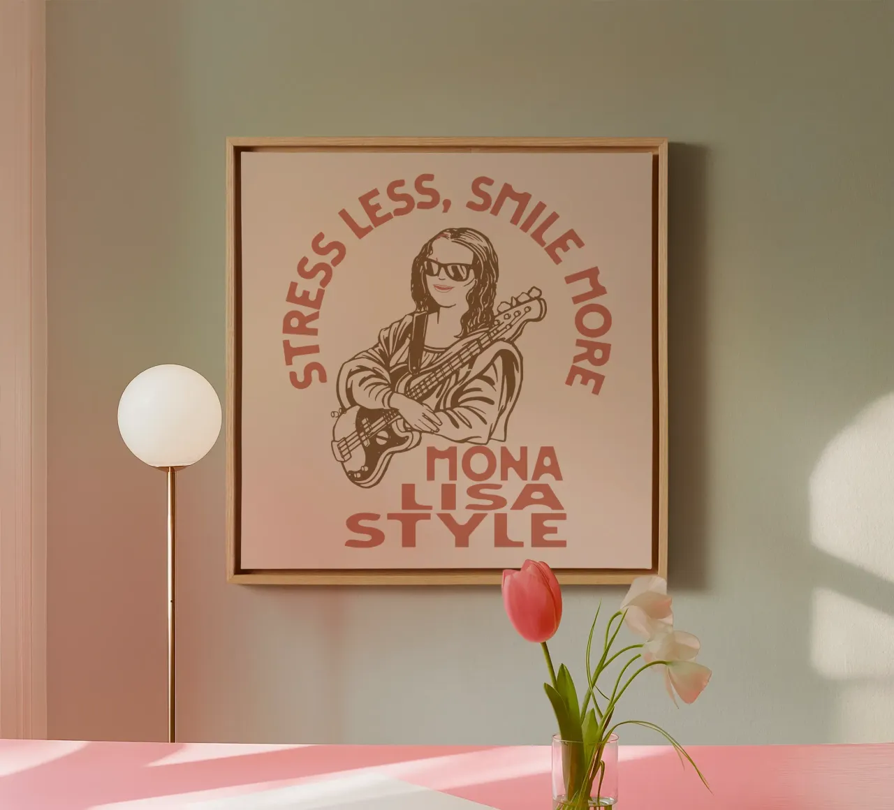 Stile Monna Lisa tela con Cornice a cassetta da Gunawan Rb