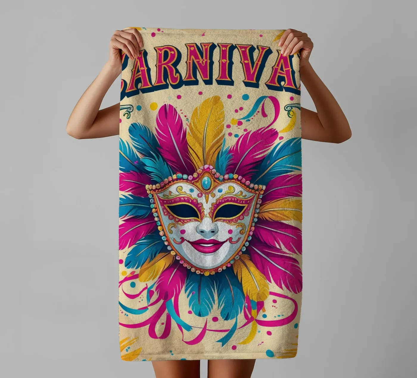 Carnaval badhanddoek van 🎁 NOBELART
