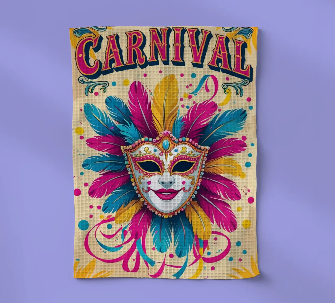 Carnival tea towel by 🎁 ARTVI-SHOP
