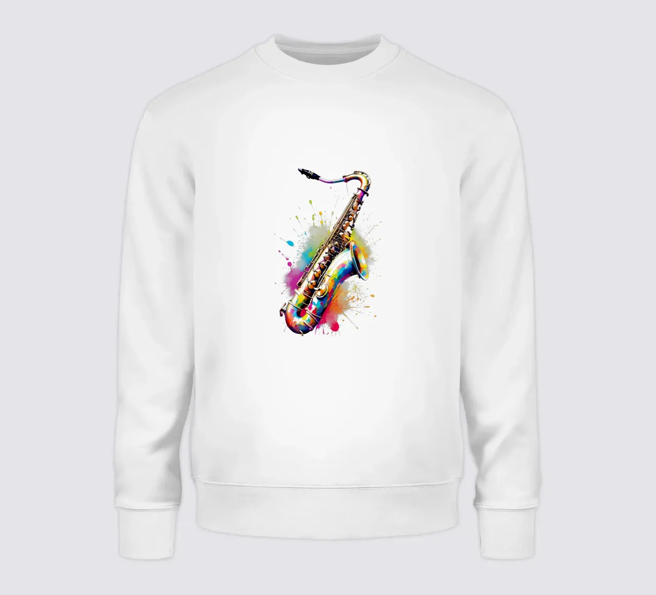 sassofono in acquerello felpa da 🎁 NOBELART