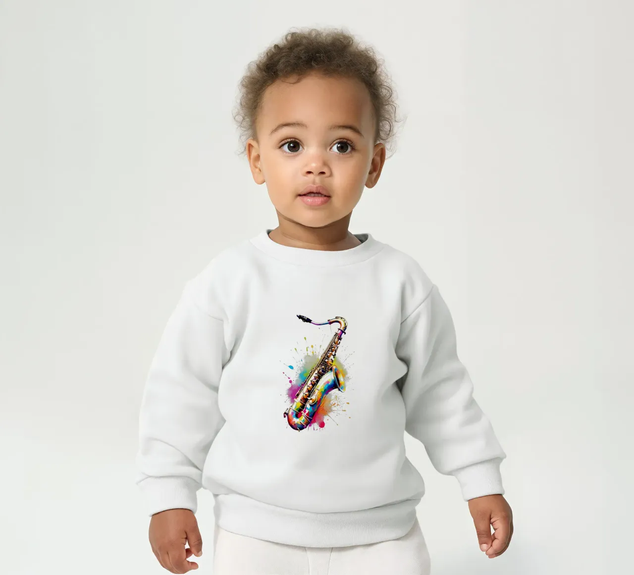 sassofono in acquerello felpa neonato da 🎁 NOBELART