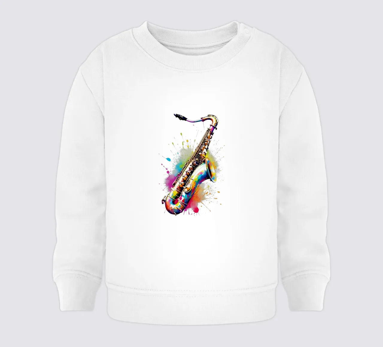sassofono in acquerello felpa neonato da ARTVI-SHOP