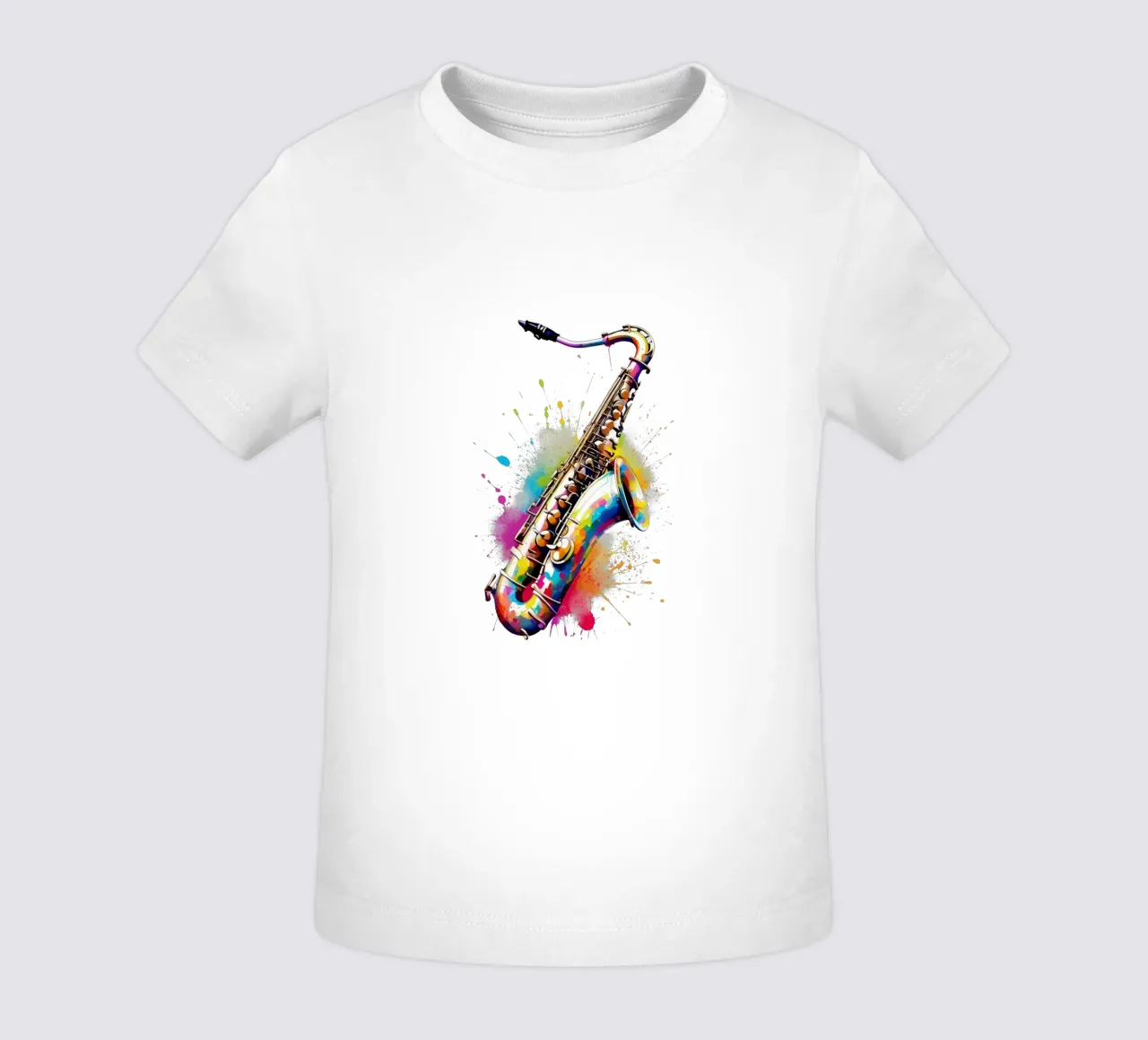 sassofono in acquerello maglietta neonato da ARTVI-SHOP