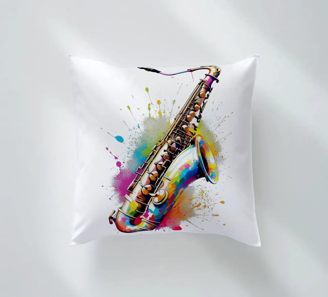 sassofono in acquerello cuscino da ARTVI-SHOP