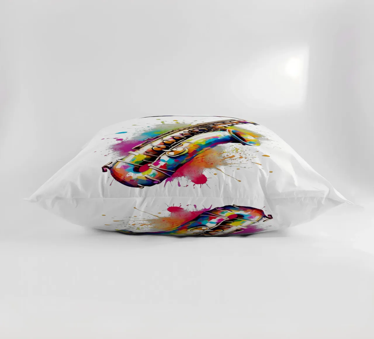 sassofono in acquerello cuscino da ARTVI-SHOP