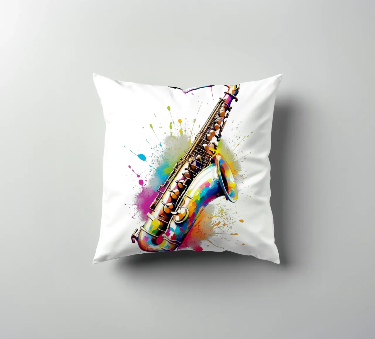 sassofono in acquerello cuscino da ARTVI-SHOP