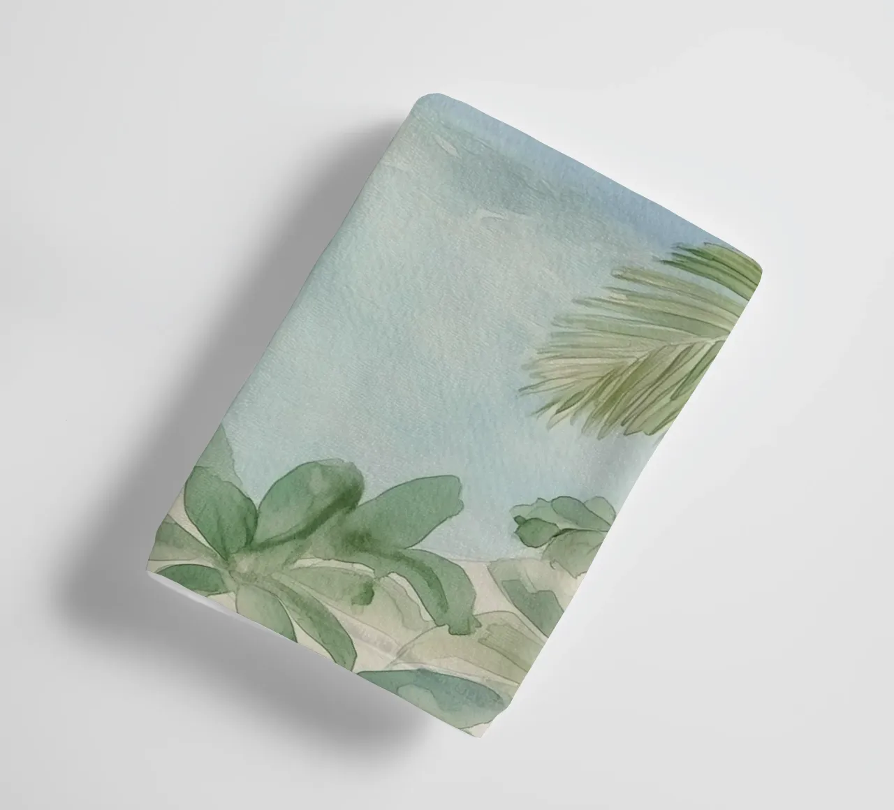 Oasi tropicale ad acquerello asciugamano da bagno da Melloi Art Print