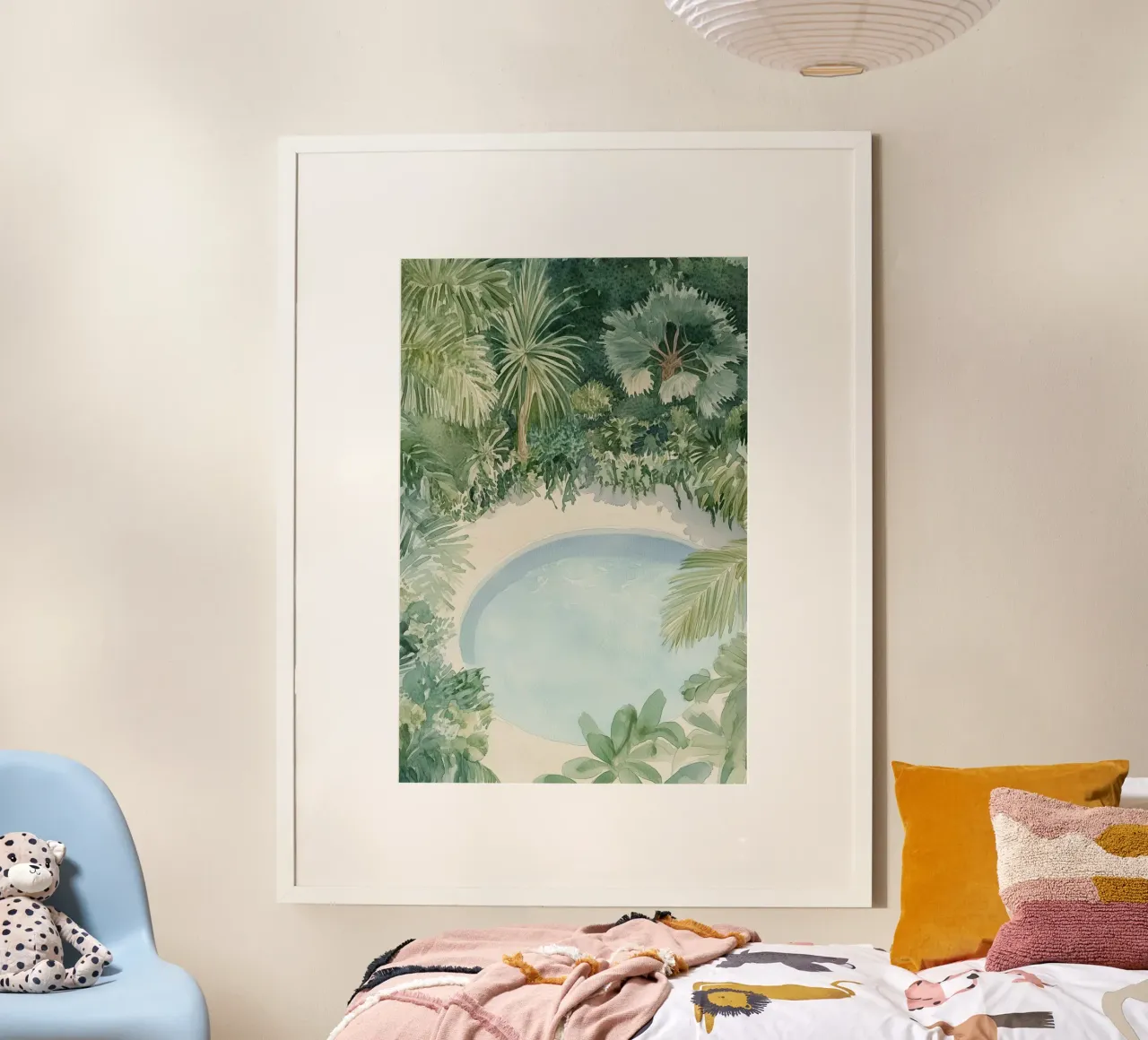 Oasi tropicale ad acquerello poster da Melloi Art Print