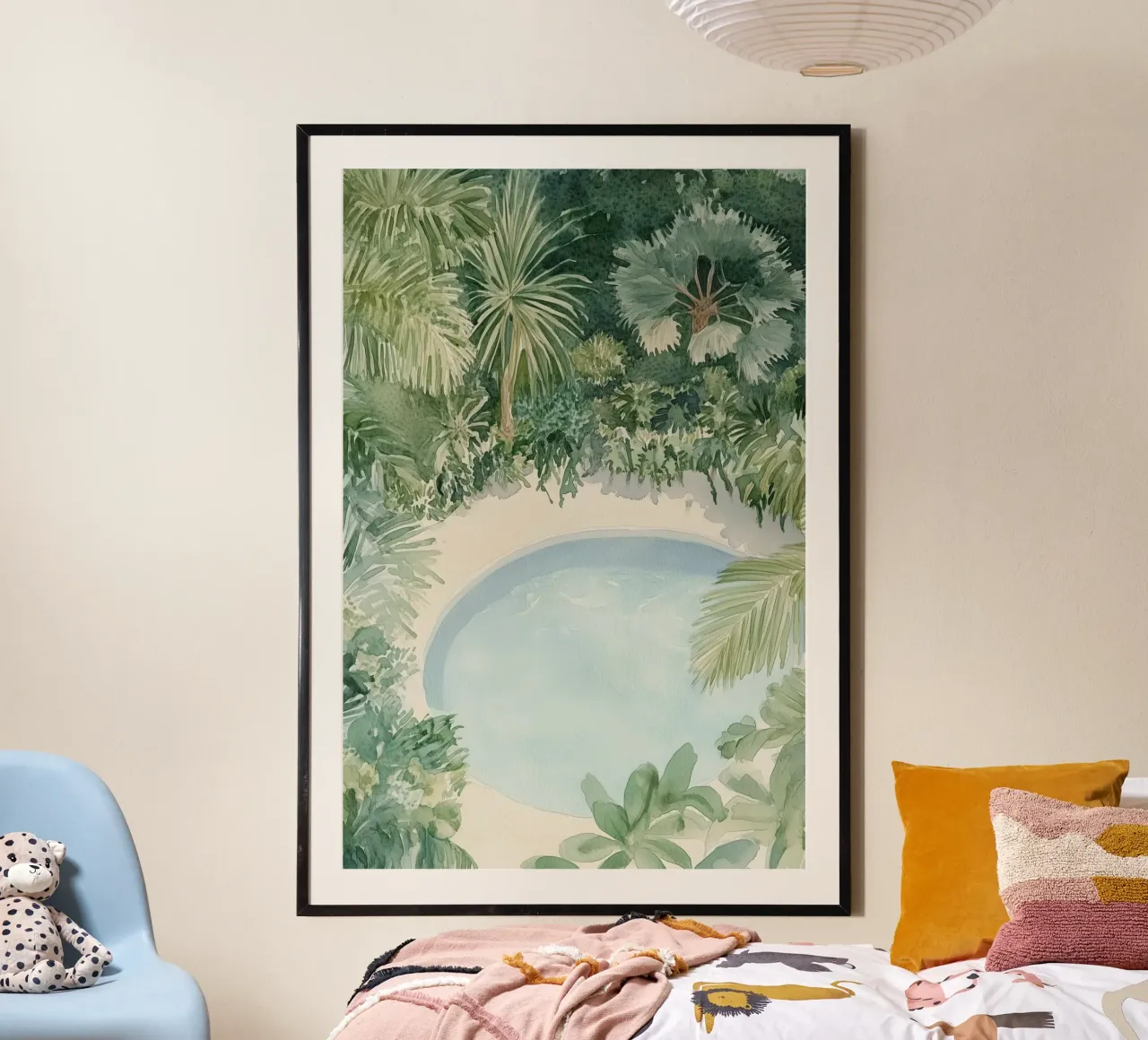 Oasi tropicale ad acquerello poster da Melloi Art Print
