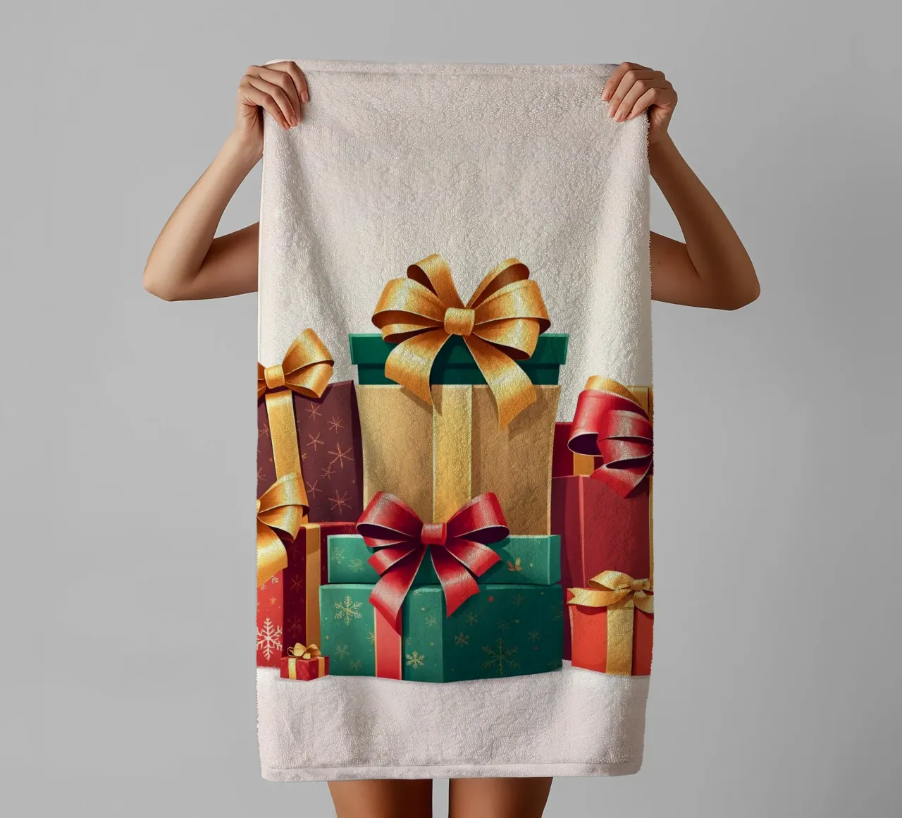 Una vivace collezione di scatole regalo splendidamente confezionate asciugamano da bagno da DesignDoodle