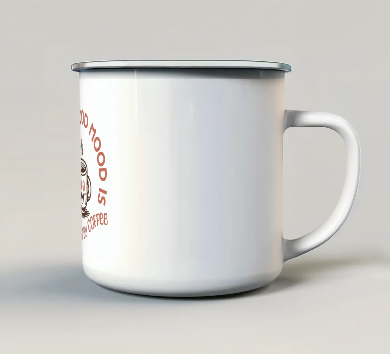 Il buon umore di oggi tazza in smalto da Gunawan Rb