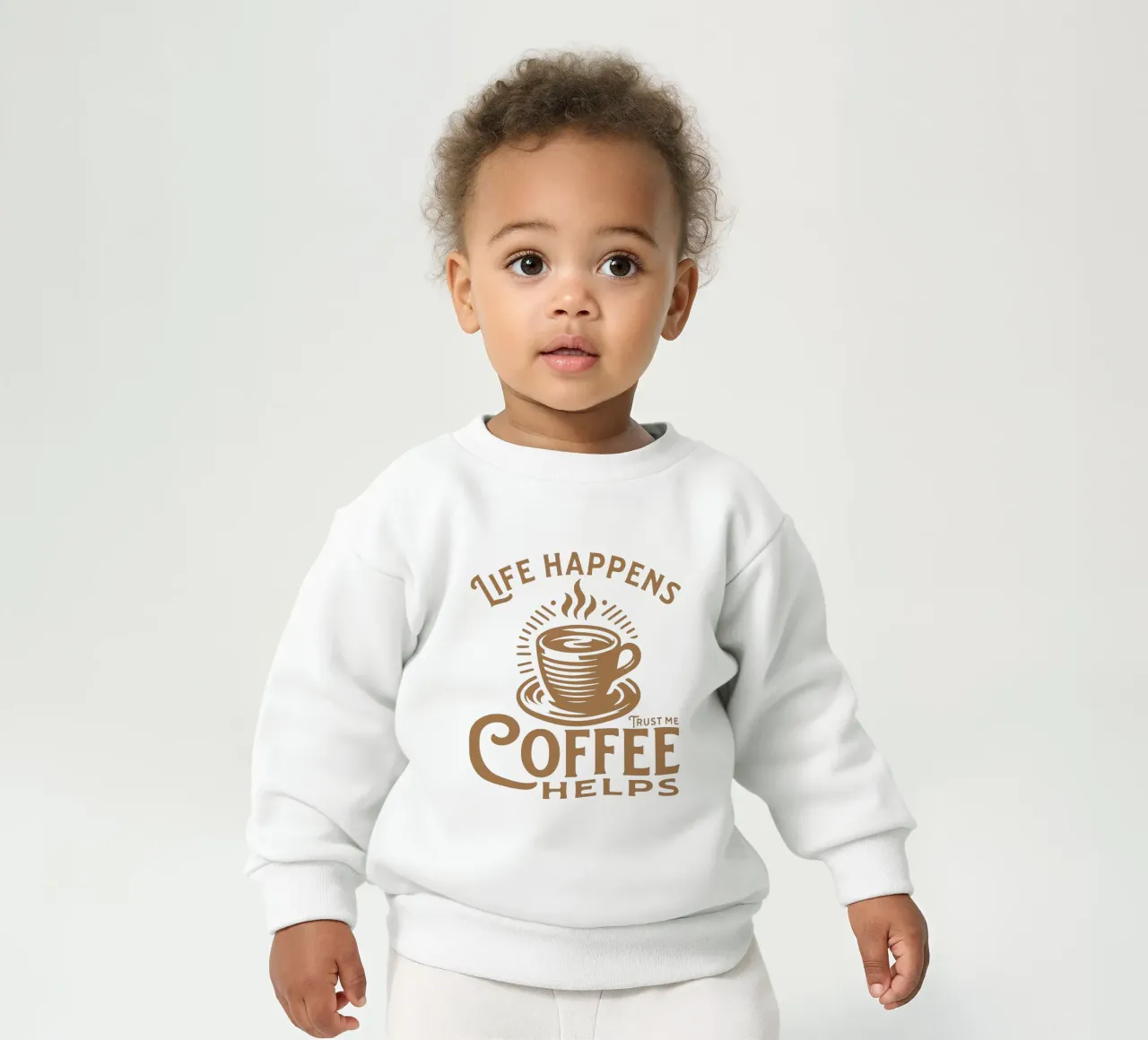 La vita accade - Il caffè aiuta felpa neonato da Gunawan Rb