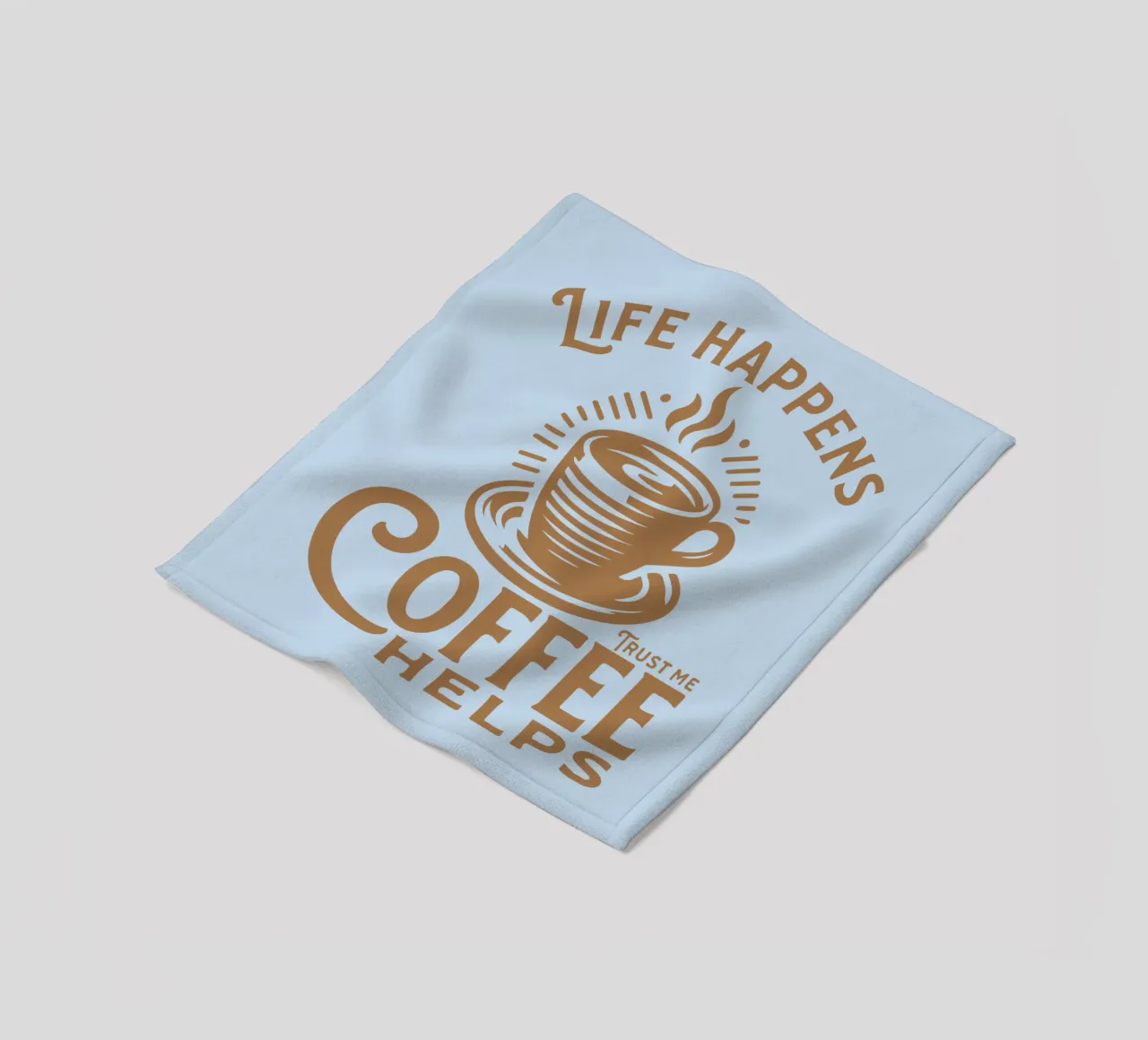 Het leven gebeurt - Koffie helpt fleecedeken van Gunawan Rb