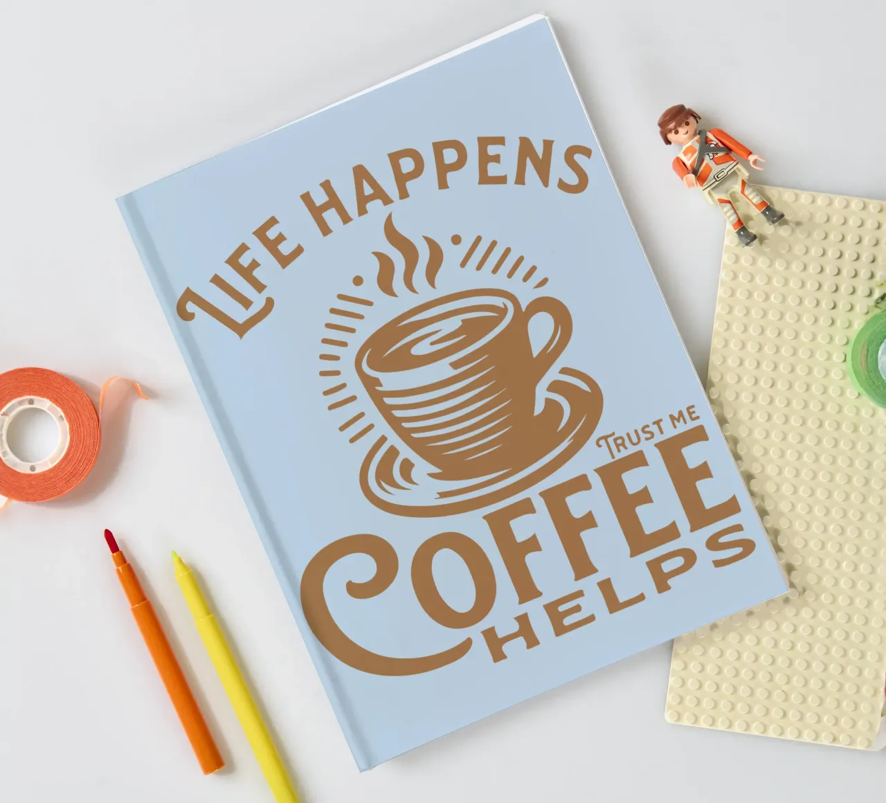 Das Leben passiert - Kaffee hilft Notizbuch von Gunawan Rb