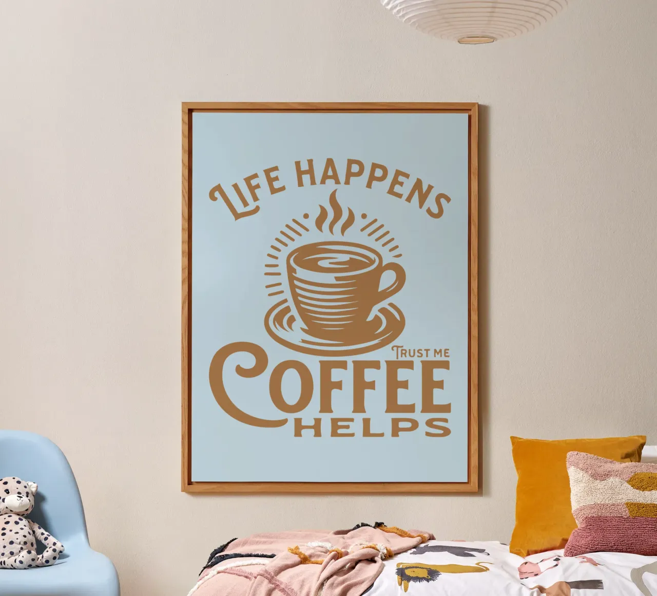 Das Leben passiert - Kaffee hilft Alu-Dibond von Gunawan Rb