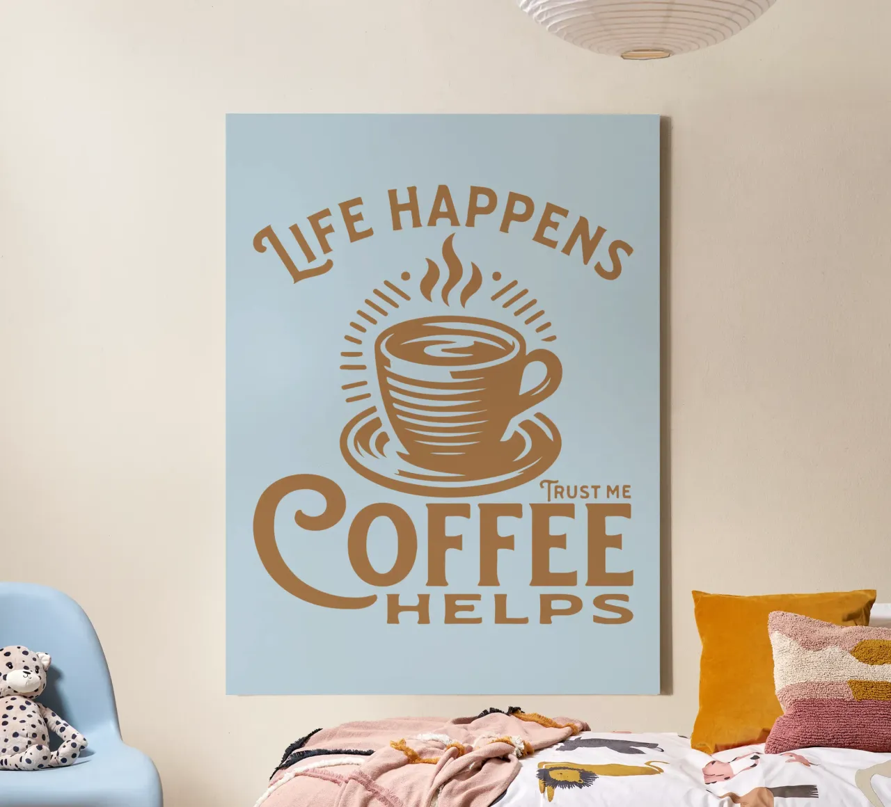 Life happens - Coffee helps canvas by Gunawan Rb