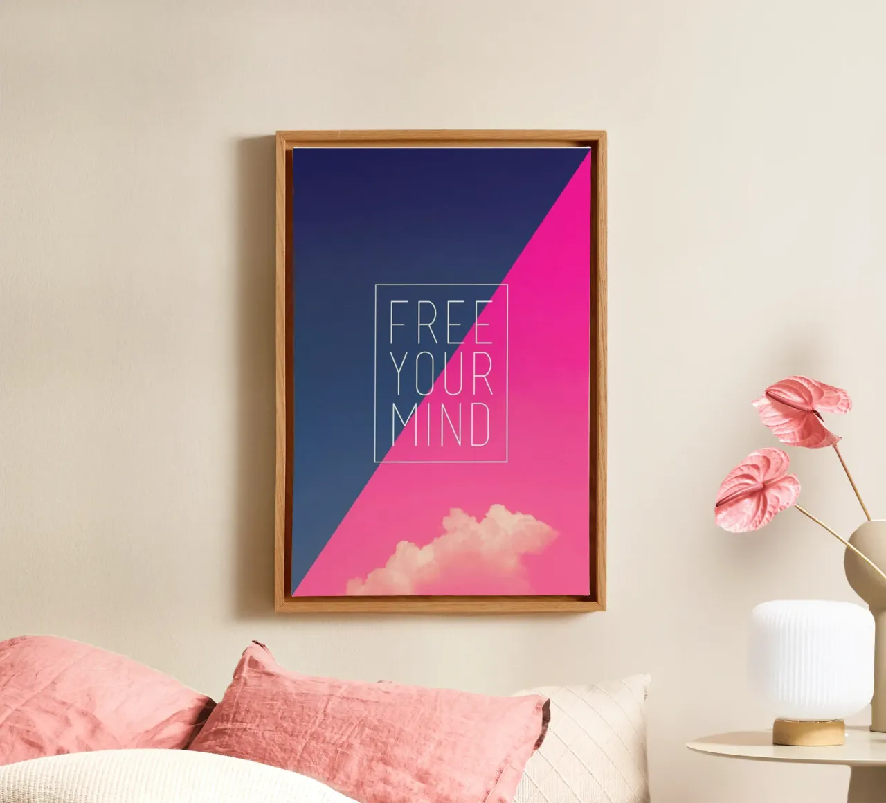 Free Your Mind III tela con Cornice a cassetta da Galaxy Eyes