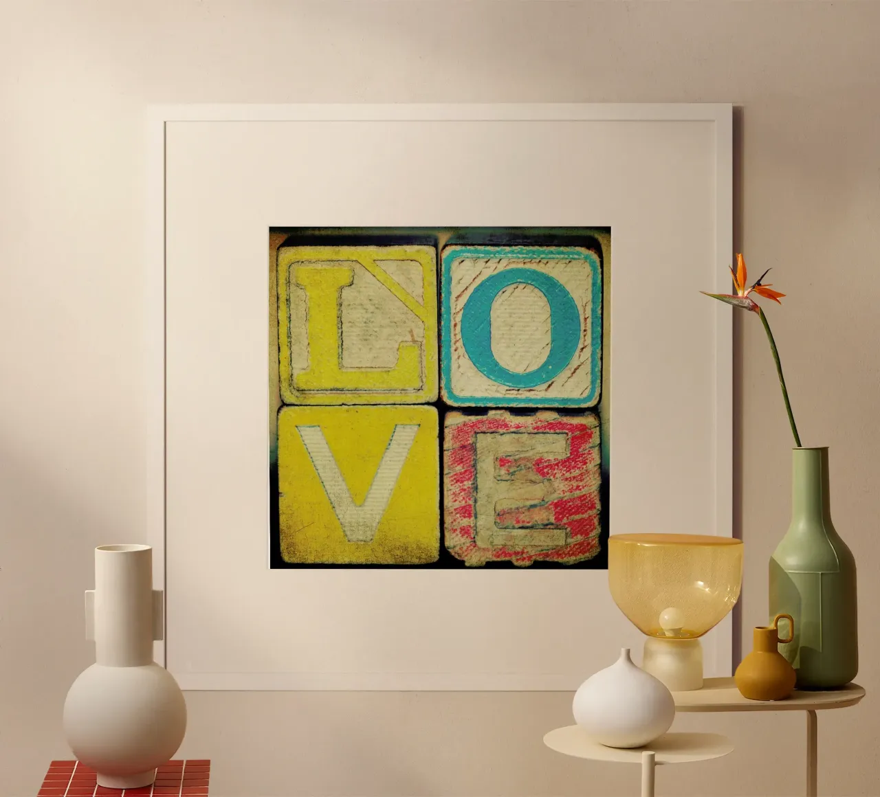 Old Love poster con telaio in plastica da Robin Delean