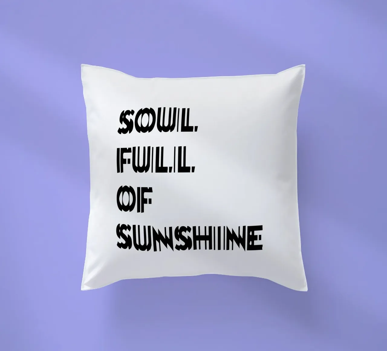 Anima piena di sole cuscino da YV TYPOGRAPHY