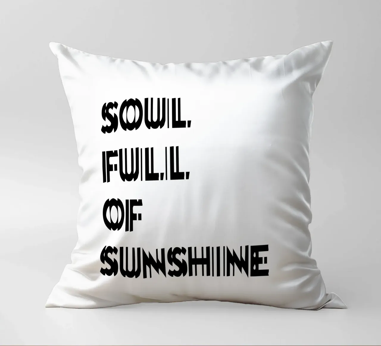 Anima piena di sole cuscino da YV TYPOGRAPHY