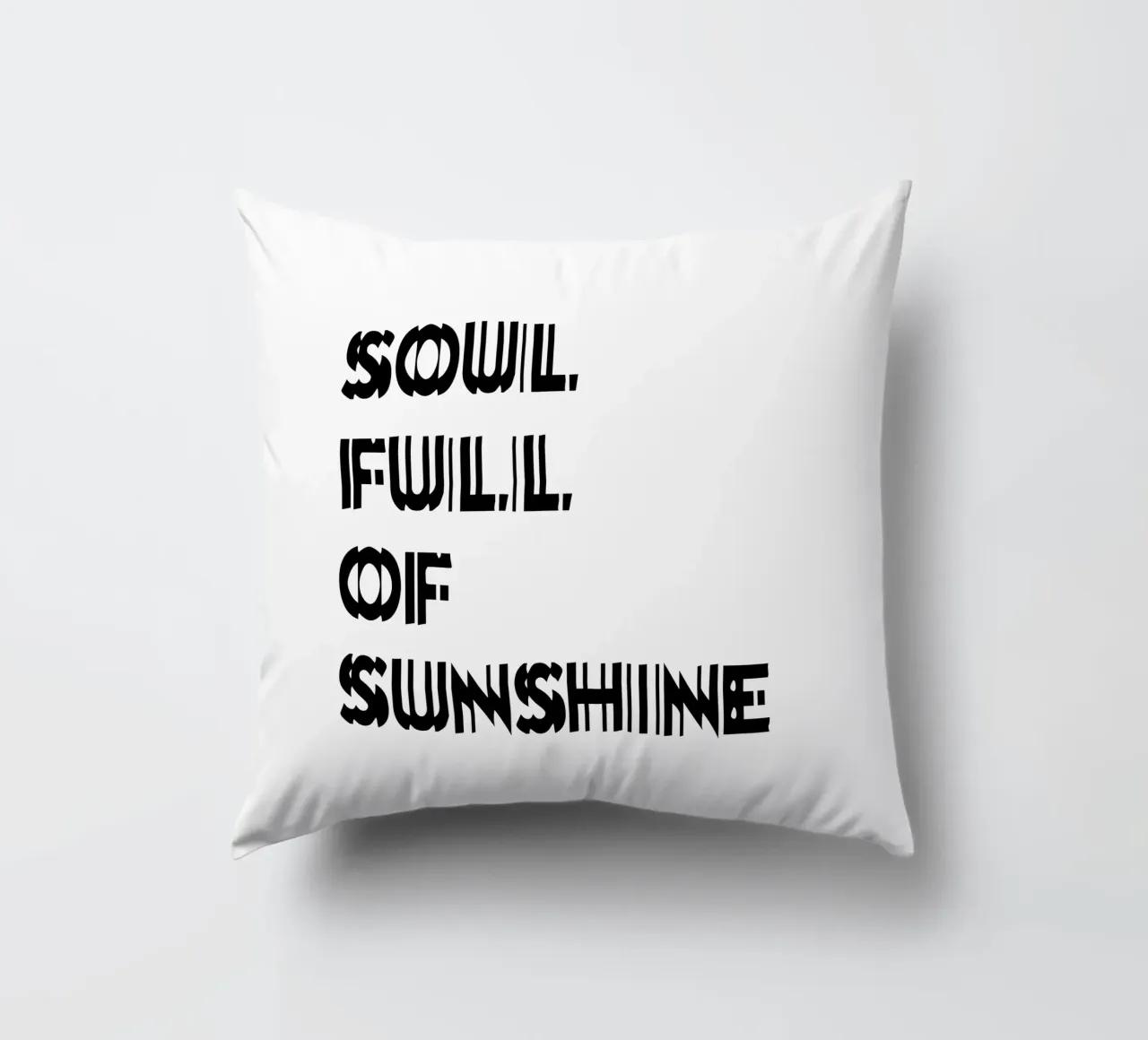 Anima piena di sole cuscino da YV TYPOGRAPHY