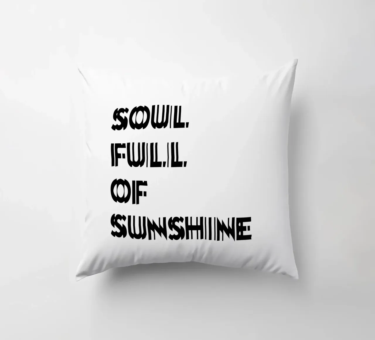 Anima piena di sole cuscino da YV TYPOGRAPHY