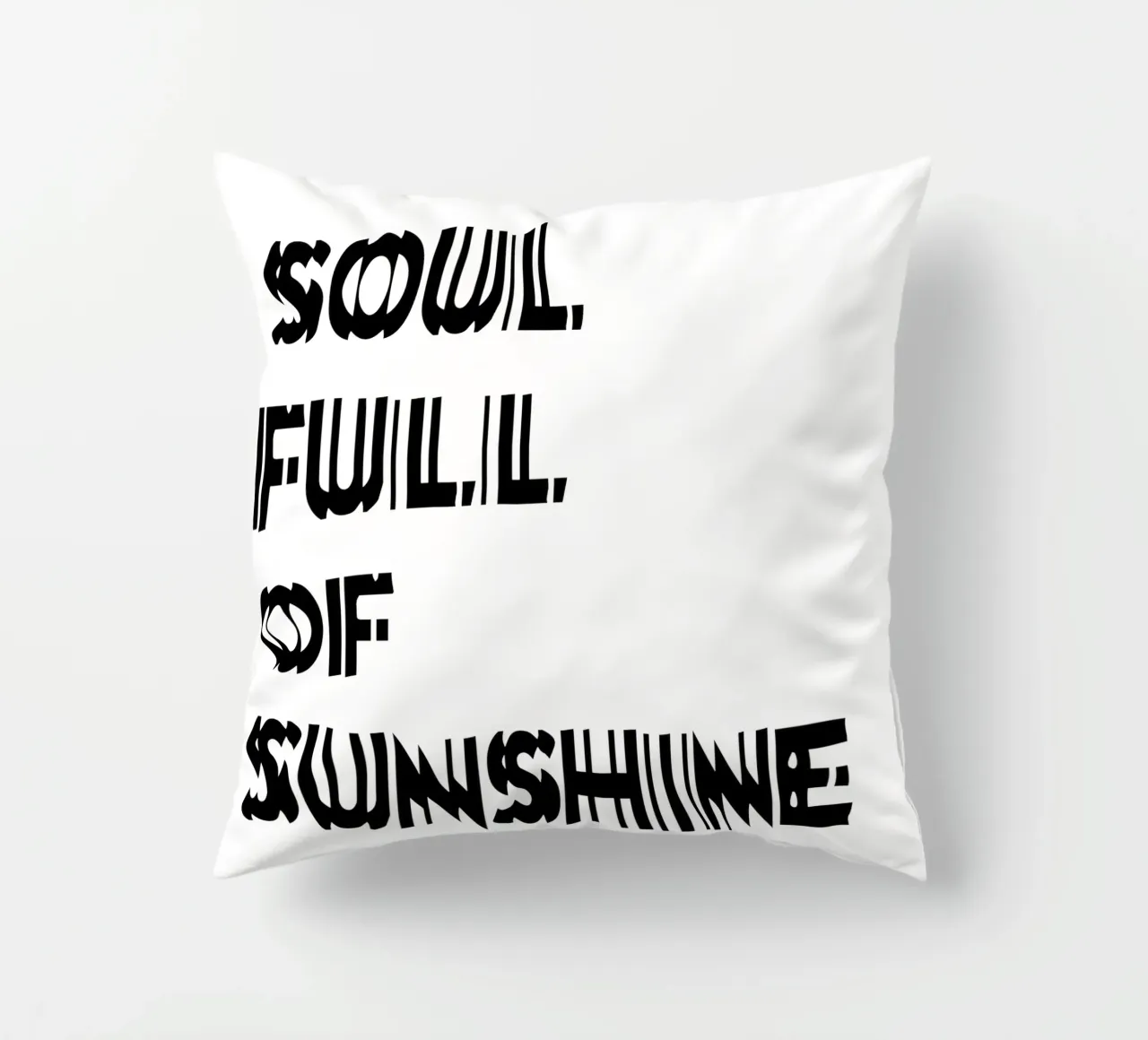 Anima piena di sole cuscino da YV TYPOGRAPHY