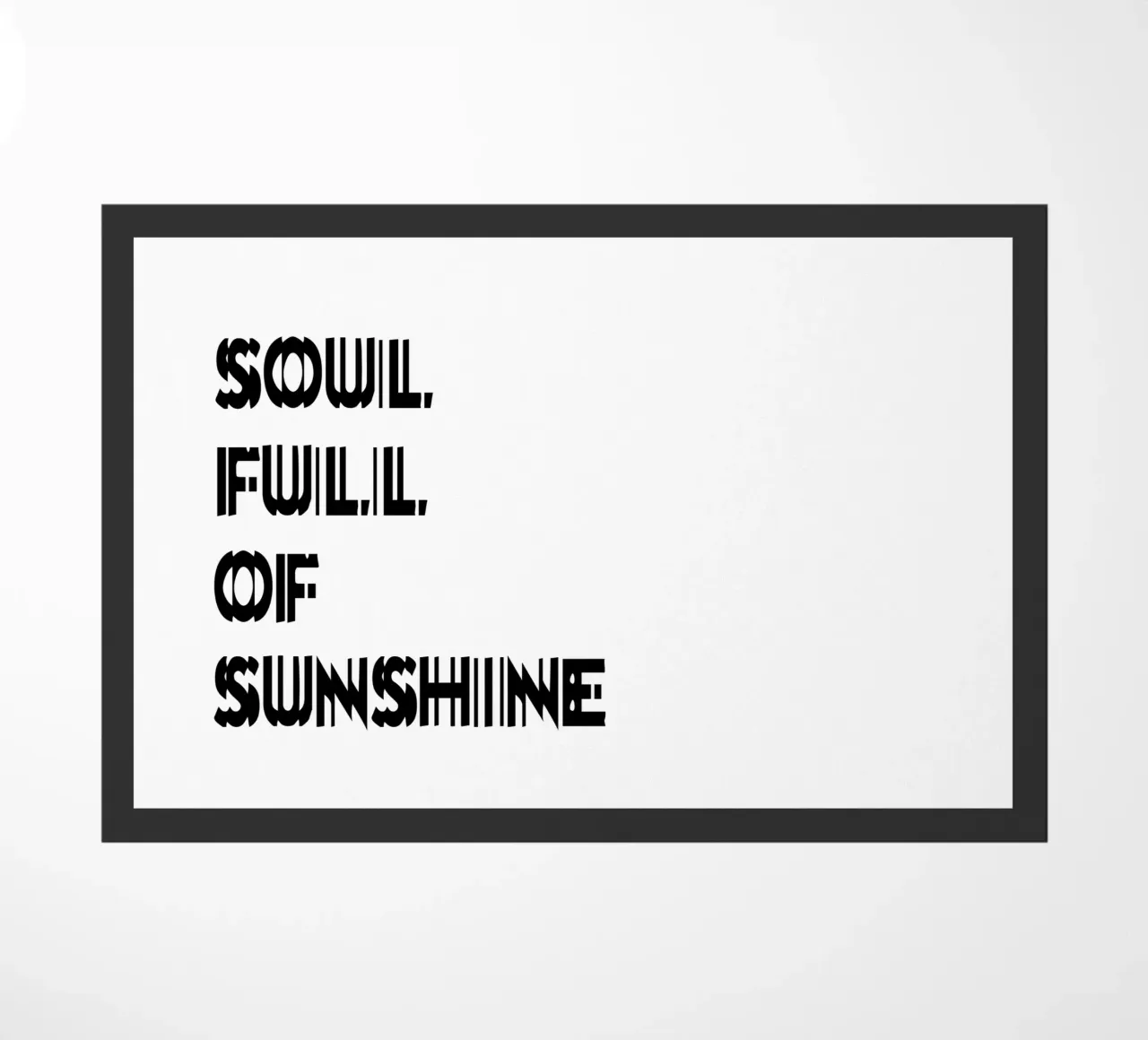 Anima piena di sole zerbino da YV TYPOGRAPHY