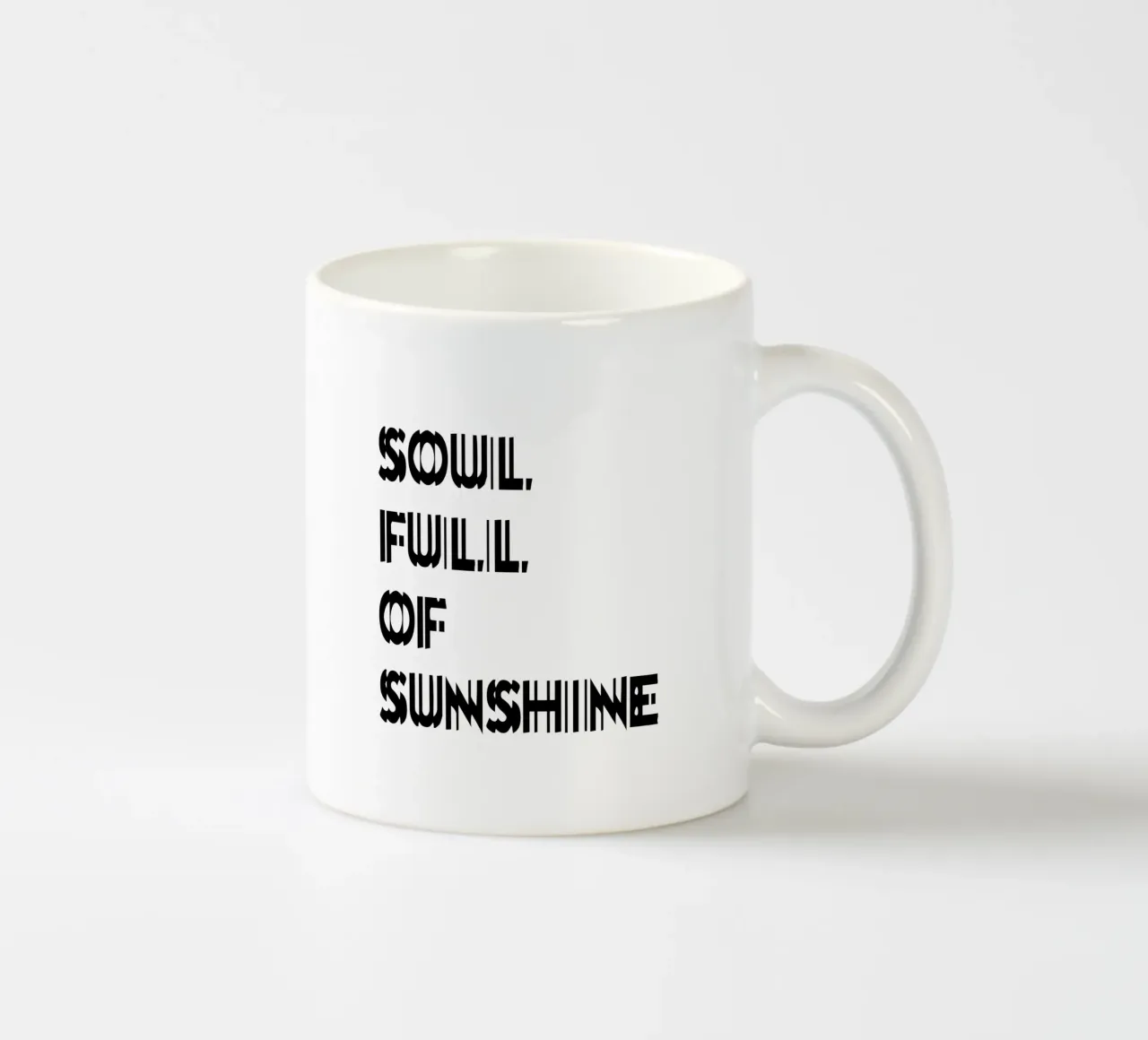 Anima piena di sole tazza in ceramica da YV TYPOGRAPHY