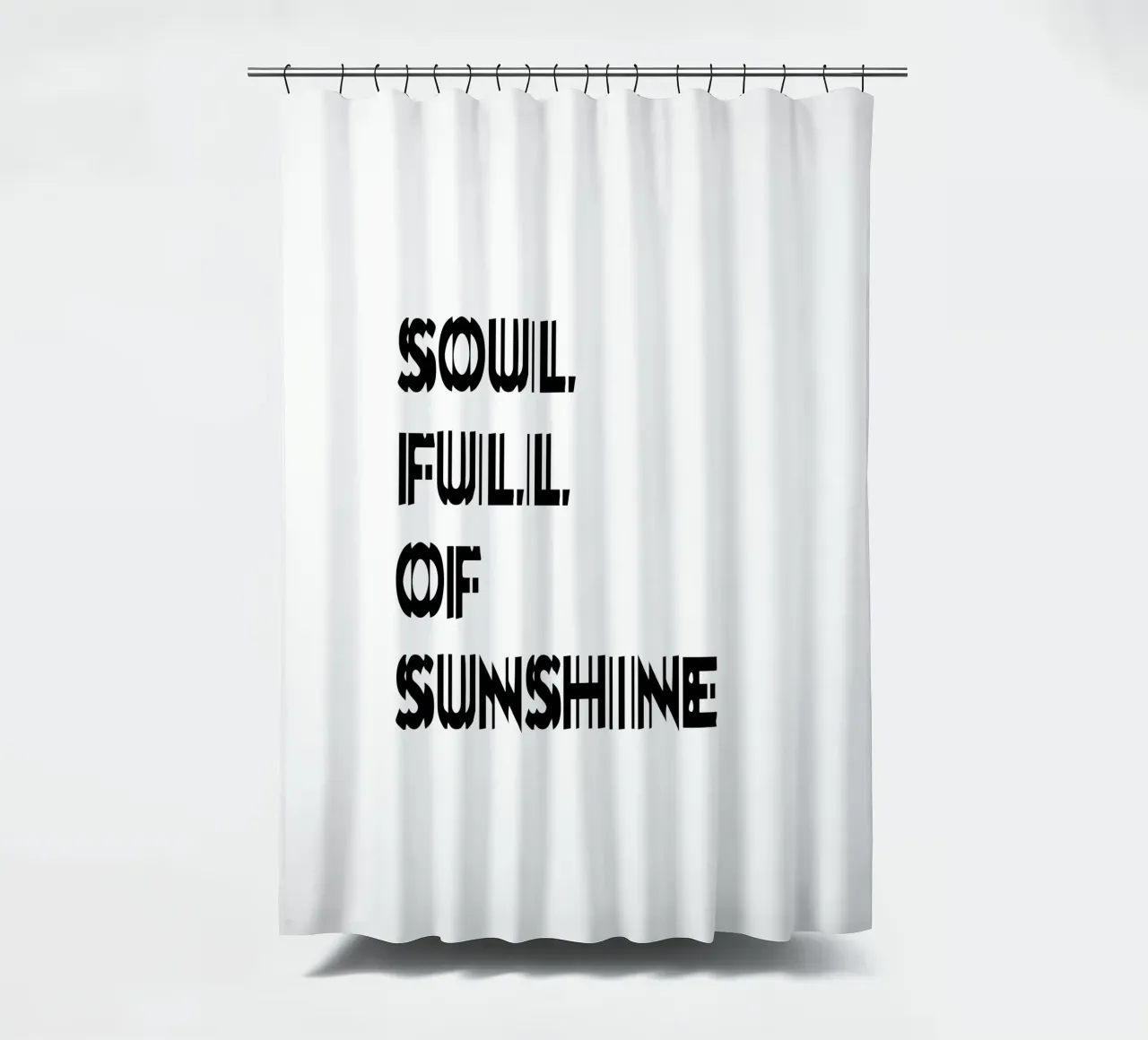 Soul Full Of Sunshine shower curtain by YV TYPOGRAPHY