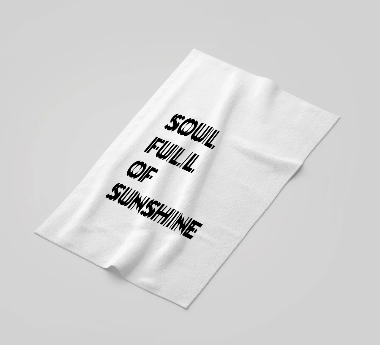 Anima piena di sole telo mare da YV TYPOGRAPHY