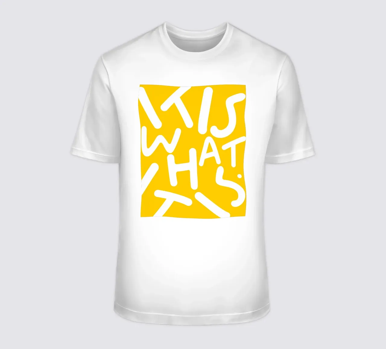 C'est ce que c'est | Typographie Lettres excentriques Jaune Citation t-shirt de 83oranges