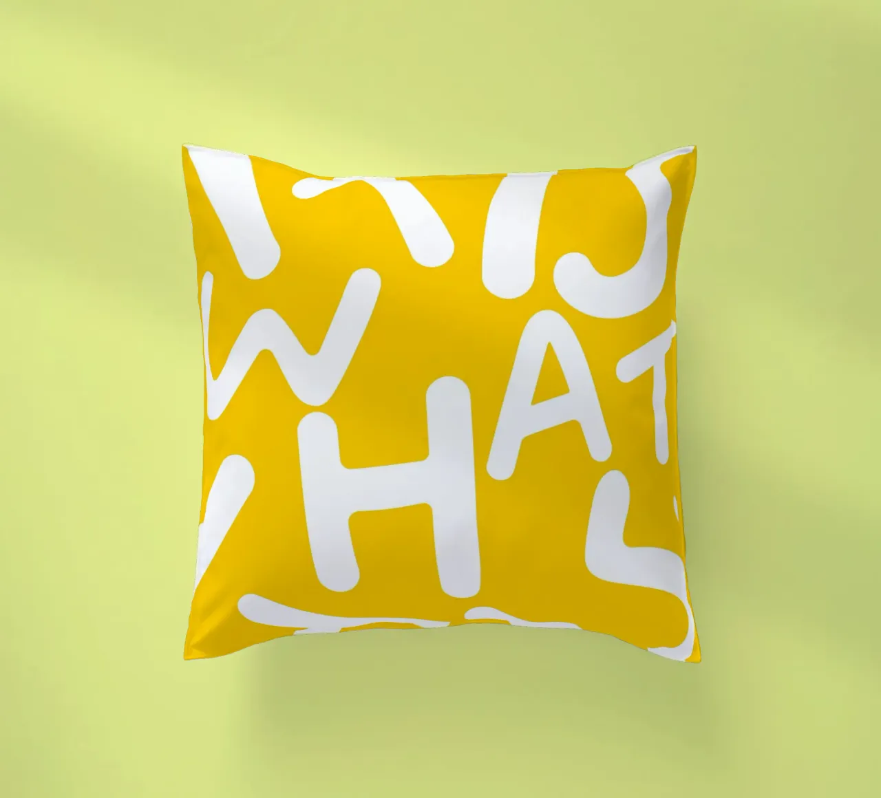 It is What It Is | Tipografia Lettere eccentriche Giallo Citazione cuscino da 83oranges