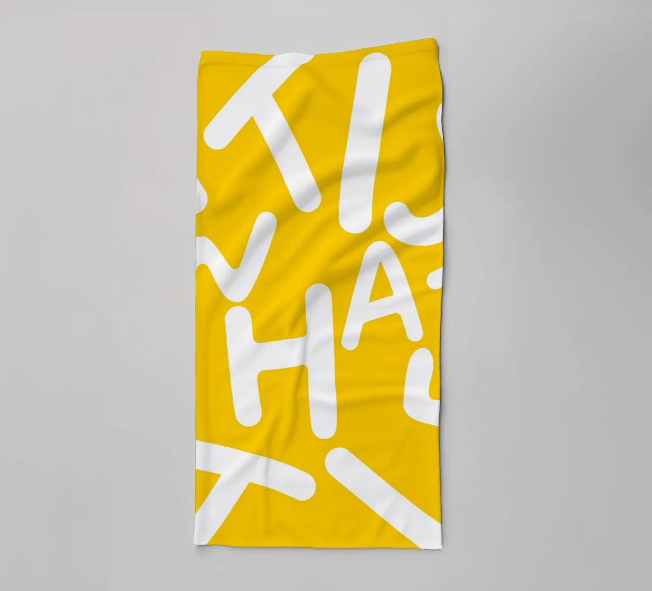 It is What It Is | Typography Quirky Letters Yellow Quote towel by 83oranges