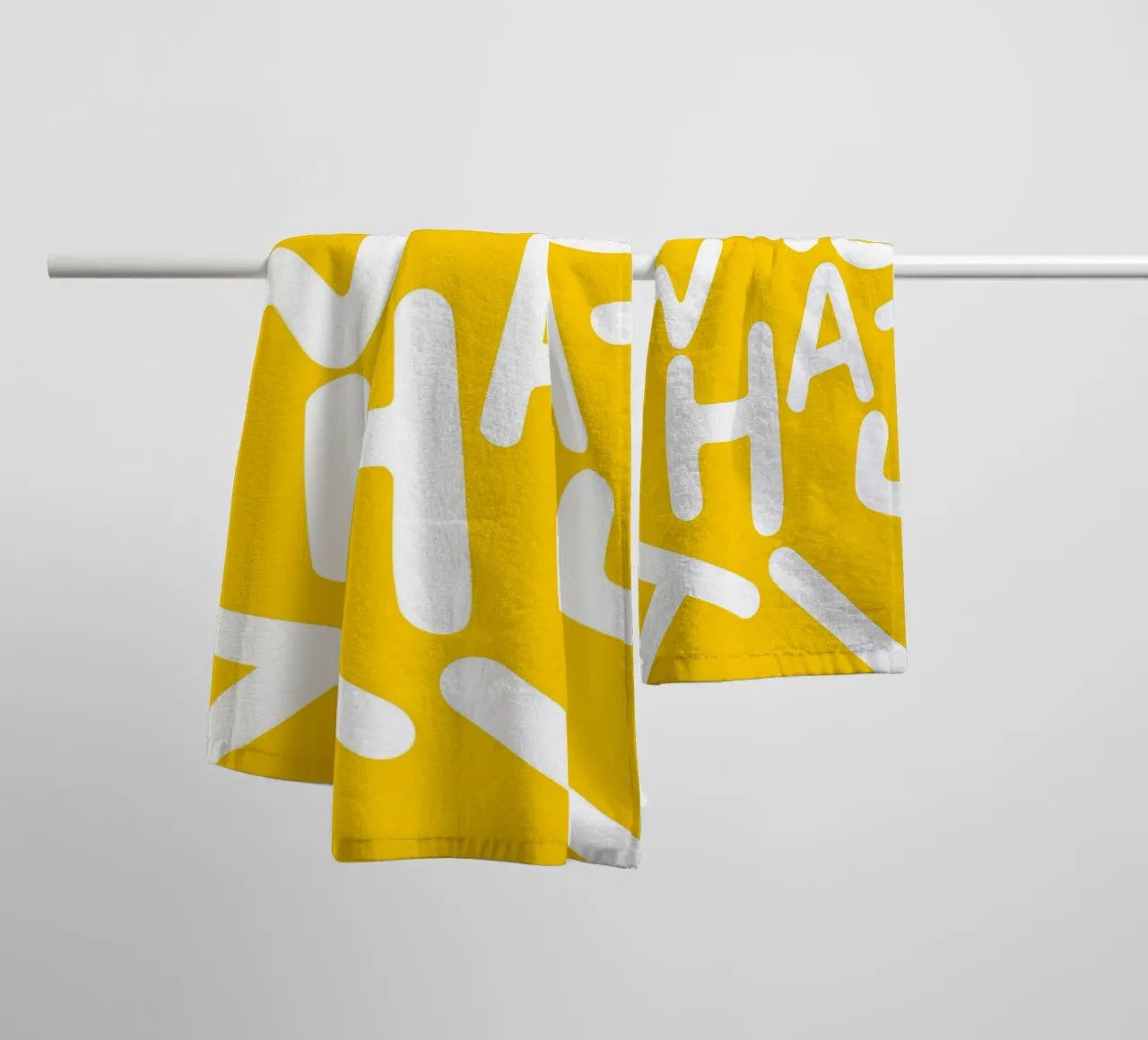 It is What It Is | Typography Quirky Letters Yellow Quote towel by 83oranges