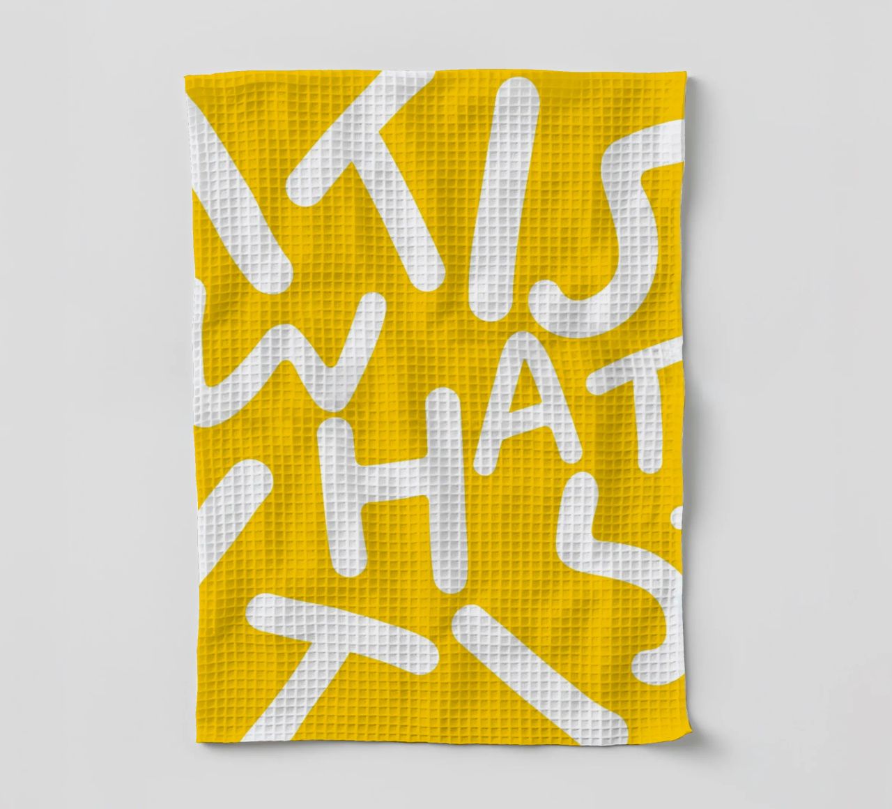 C'est ce que c'est | Typographie Lettres excentriques Jaune Citation torchon de 83oranges